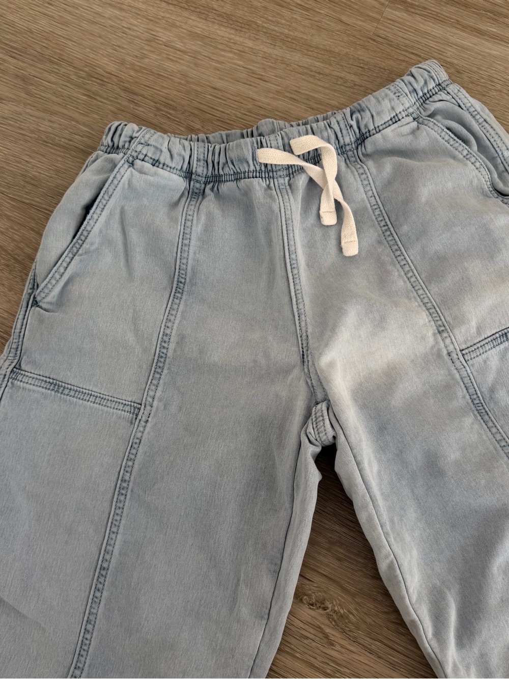 aerie Light Blue Wide-Leg Drawstring pants - Picture 2 of 6